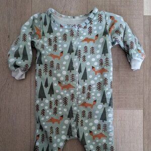 Winter Water Factory French Terry Jumpsuit - Foxes Green